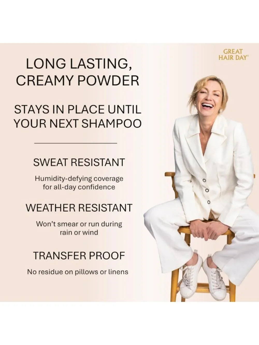 Root Touch Up Powder - Great Hair Day Concealer, White, Instant Hair Color Fix